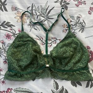 Gilligan & O'Malley Green Lace Bra Intimates (M)